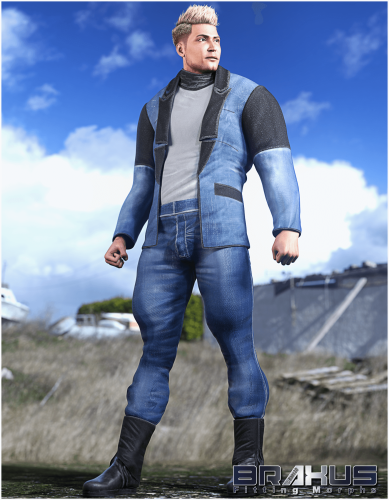 Fitting Morph - Braxus HD - Dystopian Captain Outfit for Genesis 9 Male by Barbara Brundon