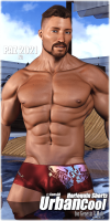 Fitting Morph - PAZ 2021 - Urban Cool - Harlequin Shorts (3 IN 1) for Genesis 8 Male