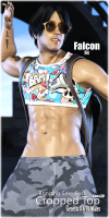 Fitting Morph - Falcon - Bringing Sexy Back - Cropped Top for Genesis 8 Male