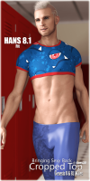 Fitting Morph - Hans 8.1 - Bringing Sexy Back - Cropped Top for Genesis 8 Male