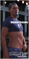 Fitting Morph - Senator Greaves 8.1 - Bringing Sexy Back - Cropped Top for Genesis 8 Male