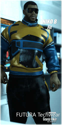 Fitting Morph - Niko 8 - FUTURA Techwear for Genesis 8 Male by odyssey